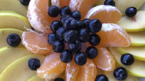 Fruit plate. Stock Footage 295917096