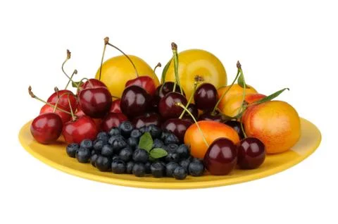 Fruit on a plate Stock Photos