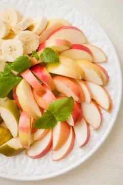 Fruit on a plate Stock Photos