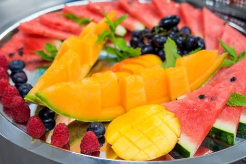 Fruit plate Stock Photos