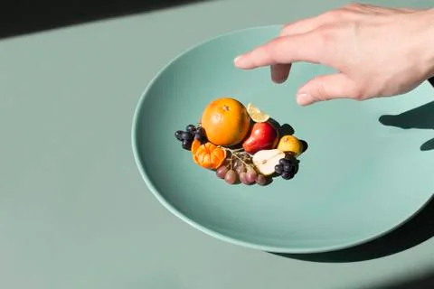 Fruit plate Stock Photos