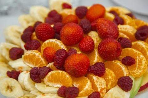 Fruit plate Stock Photos