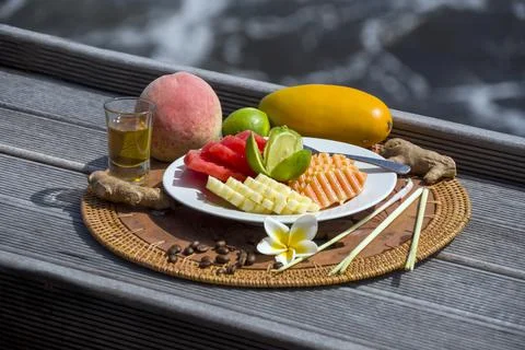 Fruit plate. Foto stock