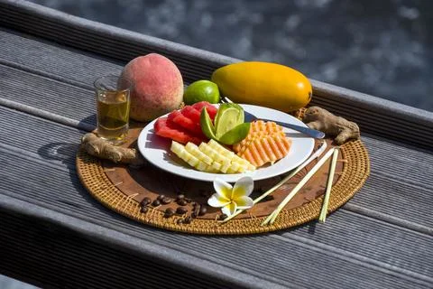 Fruit plate. Foto stock