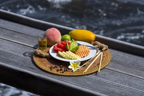 Fruit plate. Foto stock