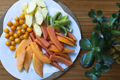 Fruit on a plate Stock Photos