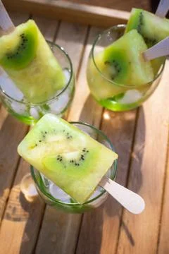 Fruit popsicles 写真素材