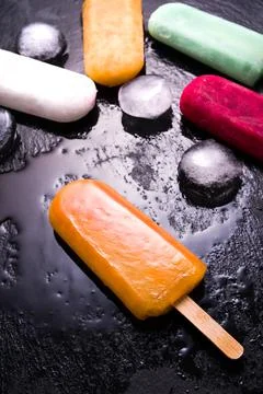 Fruit popsicles 写真素材