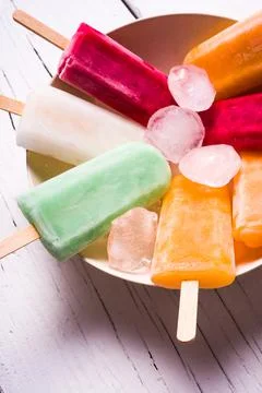 Fruit popsicles 写真素材