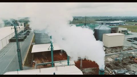 Fruit Processing Plant. Aerial View. Stock Footage 100885156