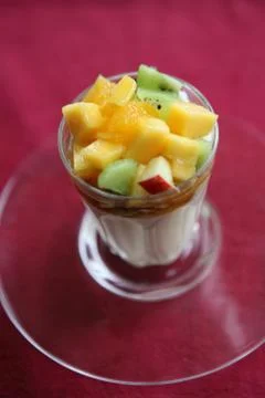 Fruit pudding Stock Photos