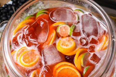 Fruit Punch in carafe Stock Photos