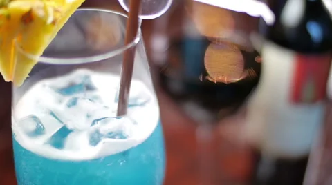 Fruit punch Cocktail Red wine Stock Footage 66419973