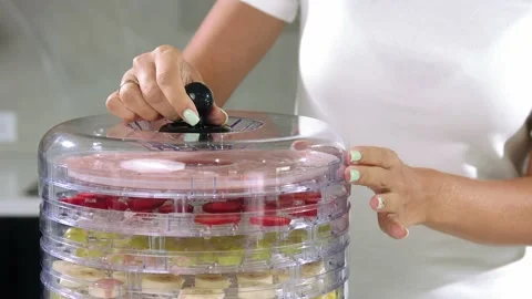 Fruit puree in dehydrator Stock Footage 222635378