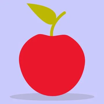 Fruit. Red apple. The apple icon. Vector illustration. Stock Illustration