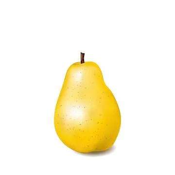 Fruit a ripe realistic pear. Vector eps 10 Stock Illustration