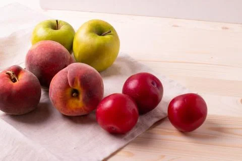 Fruit on rustic backgroud Stock Photos