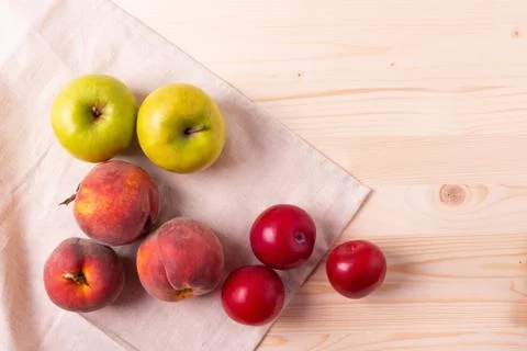 Fruit on rustic backgroud Stock Photos