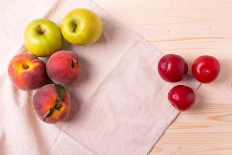 Fruit on rustic backgroud Stock Photos