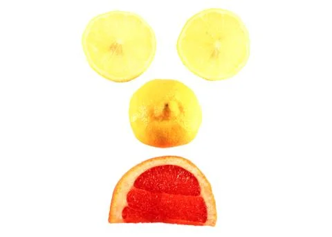 Fruit sad face Stock Photos