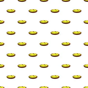 Fruit salad bowl repeating pattern healthy food illustration Stock Illustration
