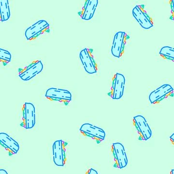 Fruit salad food snack vector seamless pattern Stock Illustration