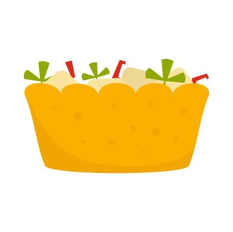 Fruit salad icon flat isolated vector 스톡 일러스트