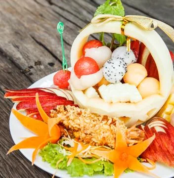 Fruit salad Stock Photos