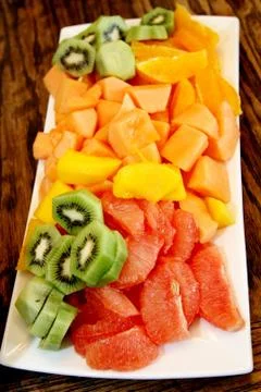 Fruit salad platter Foto stock