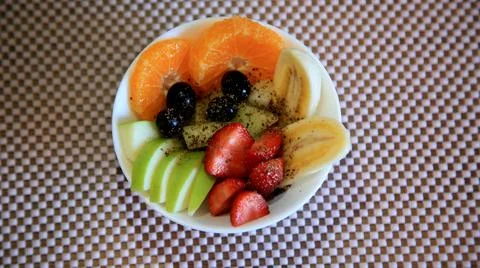 Fruit salad in pot Stock Photos