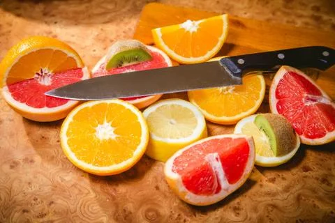 Fruit salad, sliced fruit Stock Photos