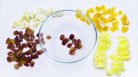 Fruit salad, stop motion Stock-Footage 42595261