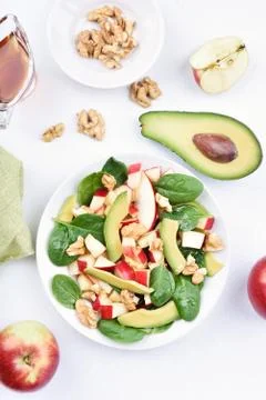 Fruit salad, top view 스톡 사진