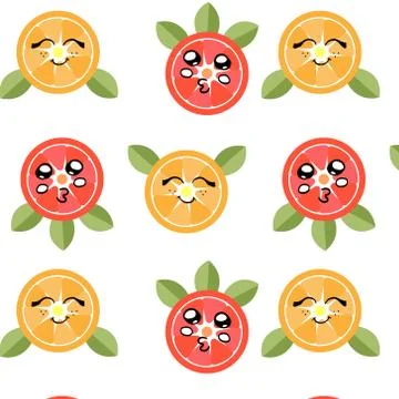 Fruit seamless background.Summer Wallpaper for kids Stock Illustration