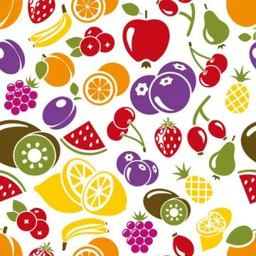 Fruit seamless pattern Stock Illustration
