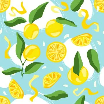 Fruit seamless pattern. Summer vector background イラスト素材