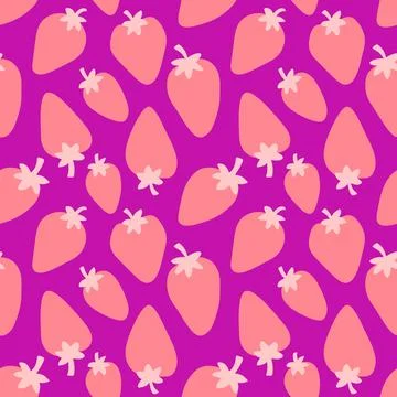 Fruit seamless strawberry pattern for fabrics and textiles and packaging Stock Illustration