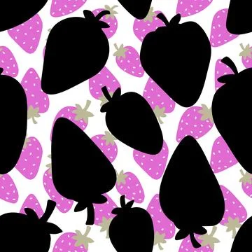 Fruit seamless strawberry pattern for fabrics and textiles and packaging Stock Illustration