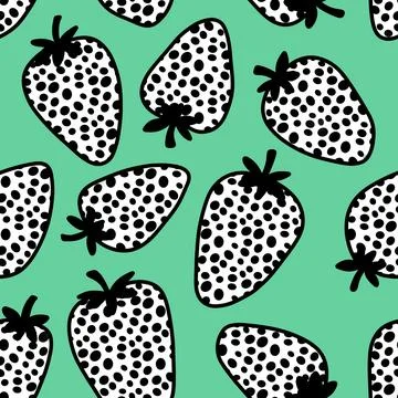 Fruit seamless strawberry pattern for fabrics and textiles and packaging Stock Illustration