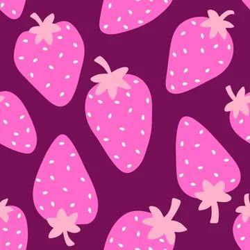 Fruit seamless strawberry pattern for fabrics and textiles and packaging Illustrazione stock