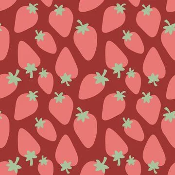 Fruit seamless strawberry pattern for fabrics and textiles and packaging Stock Illustration