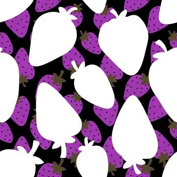 Fruit seamless strawberry pattern for fabrics and textiles and packaging Illustrazione stock