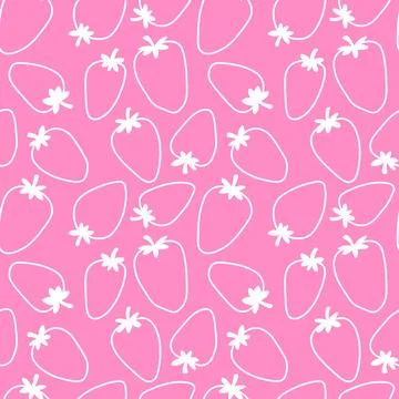 Fruit seamless strawberry pattern for fabrics and textiles and packaging Illustrazione stock