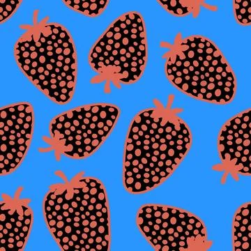 Fruit seamless strawberry pattern for fabrics and textiles and packaging イラスト素材