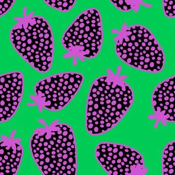 Fruit seamless strawberry pattern for fabrics and textiles and packaging Stock Illustration