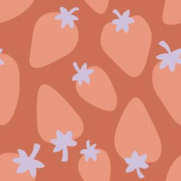Fruit seamless strawberry pattern for fabrics and textiles and packaging Stock Illustration