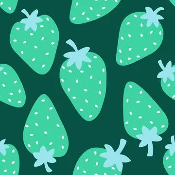 Fruit seamless strawberry pattern for fabrics and textiles and packaging Stock Illustration