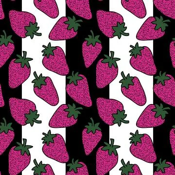 Fruit seamless strawberry pattern for fabrics and textiles and packaging Stock Illustration