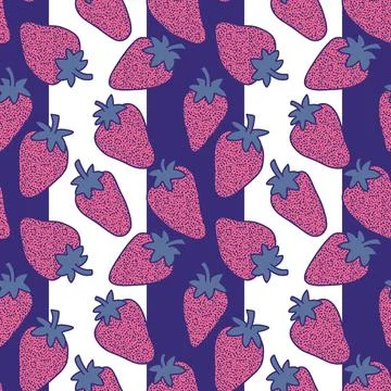 Fruit seamless strawberry pattern for fabrics and textiles and packaging Illustrazione stock