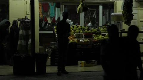 Fruit seller store Stock Footage 32152358